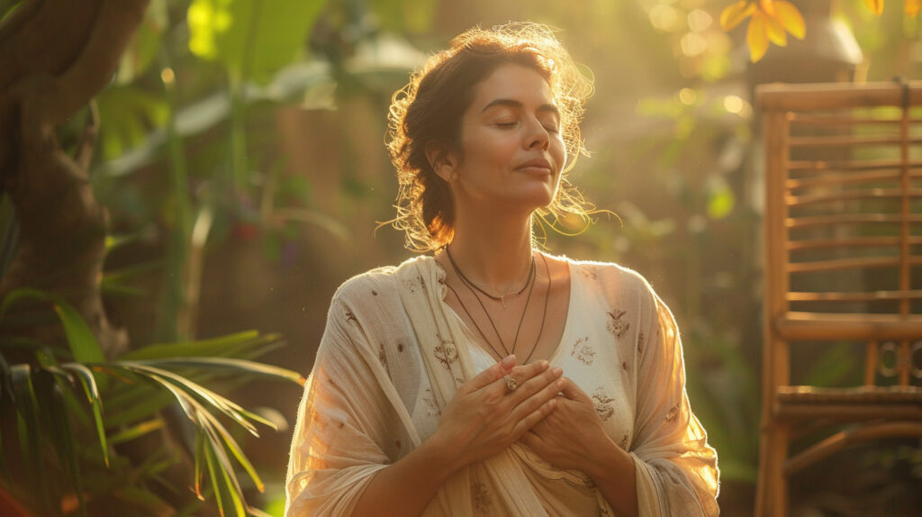 A_serene_woman_without stress
